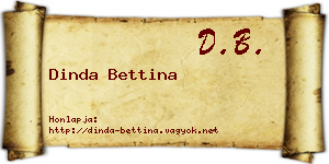 Dinda Bettina névjegykártya