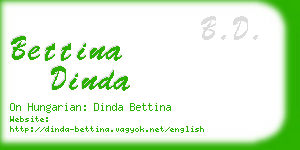 bettina dinda business card
